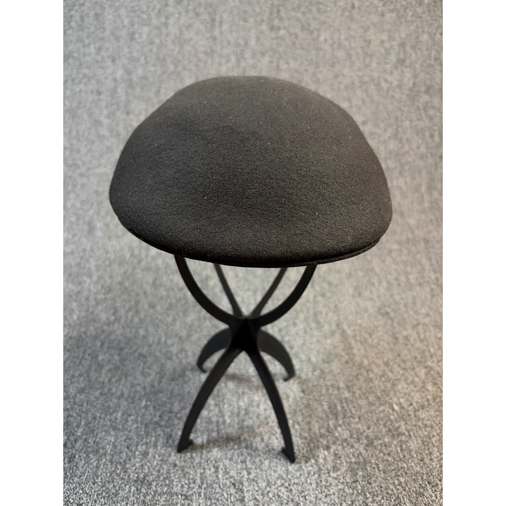 Country Gentleman Lite Felt Black Wool Flat‎ Cap Ivy Hat Water Repellent Large